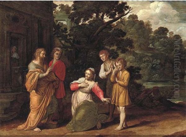 Elisha With The Widow And Her Sons - view 1