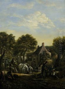 Vor Der Dorfschanke by David Teniers III