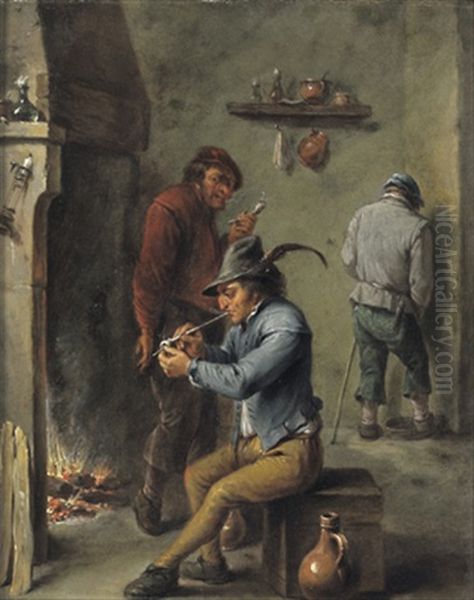 Rauchende Bauern Im Wirtshaus - view 1