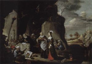 Die Versuchung Des Heilige Antonius by David Teniers III