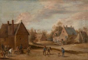 Les Joueurs De Boules by David Teniers Iv