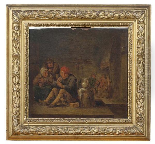 A Tavern Interior With Man Lighting A Pipe; The Violin Player (2 Works) - view 1