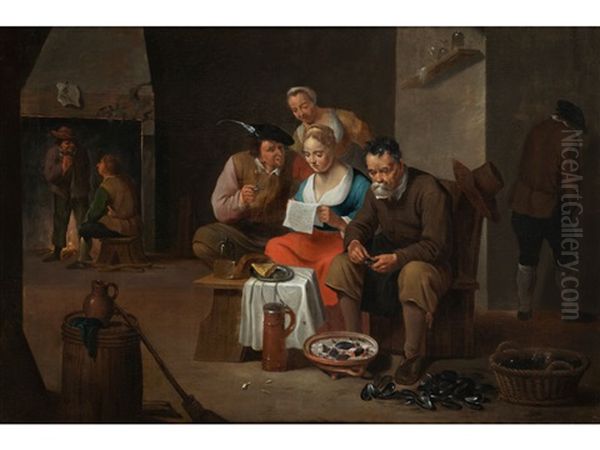 Junge Frau Beim Brieflesen - view 1