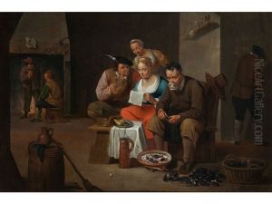 Junge Frau Beim Brieflesen by David Teniers the Younger