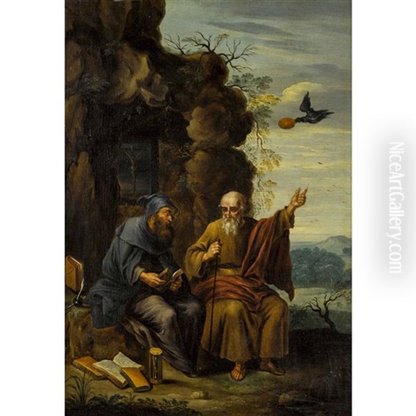 Heiliger Antonius Und Heiliger Paulus Im Gesprach - view 1