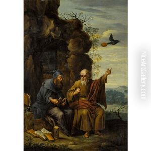 Heiliger Antonius Und Heiliger Paulus Im Gesprach