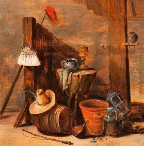Barn Interior by Abraham Teniers