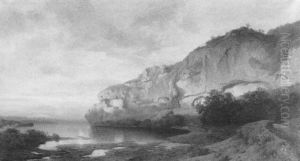 Urtumliche Landschaft Am Alten Oberrhein by Eduard Tenner