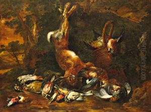 Nature Morte Au Lievre Et Becasses by Jan Pieter Bredael Le Vieux