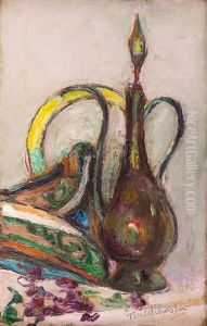 Still Life With A Jar (verso) - Spring Landscape (recto)