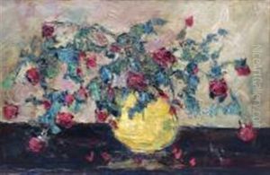 Bouquet De Roses Rouges by Wlodzimierz Terlikowski