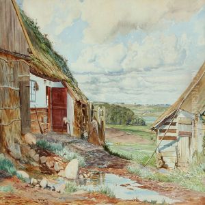 Farm Exterior Near Englerup by Niels Bredal