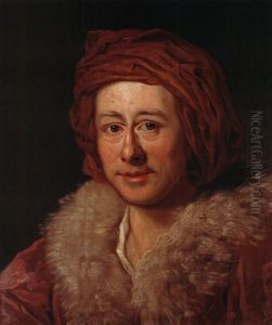 Portrait Eines Mannes Im Mantel Mit Pelzkragen Und Kopfbedeckung