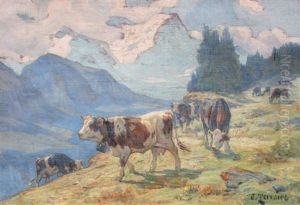 Alpage Au Mont-blanc by Clovis Frederic Terraire