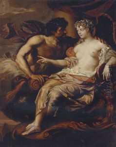 Portrait Of Madame De Grignan As Hebe With Jupiter At Her Side by Augustus Terwesten