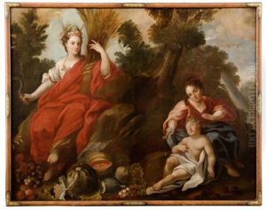 Allegorie Des Sommers. Allegorie Des Winters. Gegenstucke by Matthaeus (Arent) Terwesten