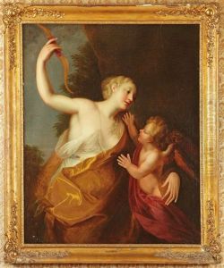 Venus Et L'amour by Matthaeus (Arent) Terwesten