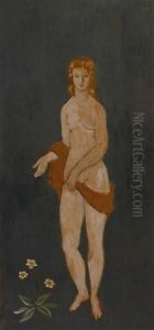 Madchenakt Mit Lendentuch by Richard Teschner