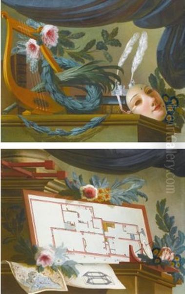 An Allegory Of The Arts; An Allegory Of Design And Architecture (pair) - view 1