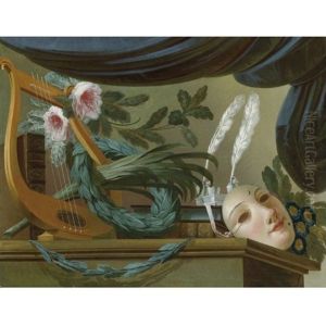 Allegory Of The Arts (+ Allegory Of Design And Architecture; Pair) by Louis Tessier