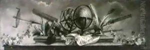 Still Life Of Astronomical Instruments Upon A Ledge