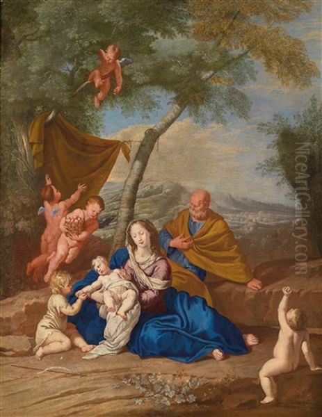 Die Rast Der Heiligen Familie Auf Der Flucht Nach Agypten - view 1