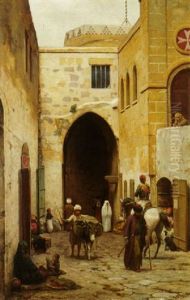 Rue Anime A Jerusalem by Willem De Famars Testas