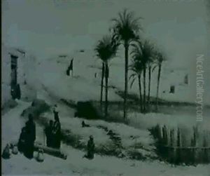 The Village Of Senouris, Egypt by Willem De Famars Testas