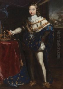 Portrait Of The Juvenile King Louis Xiv In The Coronation Habit by Henri Testelin