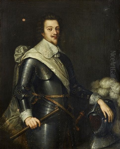 Portratt Av Man I Rustning, Tidigare Kand Som Jean Louis De Nogaret De La Valette, Duc D'epernon (1554-1642) - Knabild - view 1