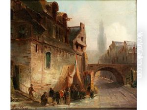 Stadtansicht by Jan Baptiste Tetar van Elven
