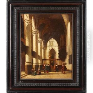 Church Interior by Jan Baptiste Tetar van Elven