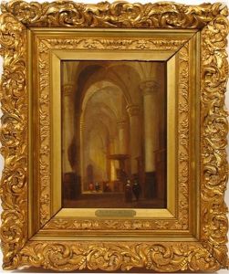 Church Interior by Jan Baptiste Tetar van Elven