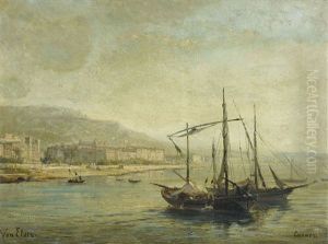 View Of Cannes by Paul Constantin Dominique Tetar van Elven