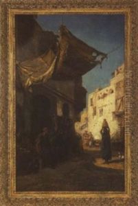 Arabian Bazaar by Paul Constantin Dominique Tetar van Elven