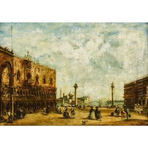 Piazzetta In Venedig Mit Dogenpalast