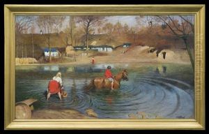 At Pond by Wlodzimierz Tetmayer