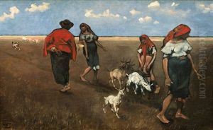 In The Fields by Wlodzimierz Tetmayer