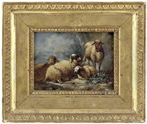 Schafe In Landschaft (+ 3 Others; 4 Works) by Franz-Joseph (Weber) Textor