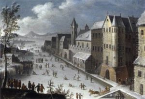 Eisvergnugnen In Einer Stadt by Franz-Joseph (Weber) Textor