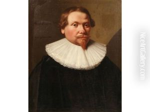 Portrait Of A Gentleman Wearing A White Lace Collar