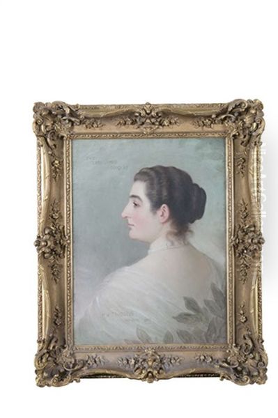 Portrait Of Lady James Douglas (nee Hennessey) In Profile - view 1
