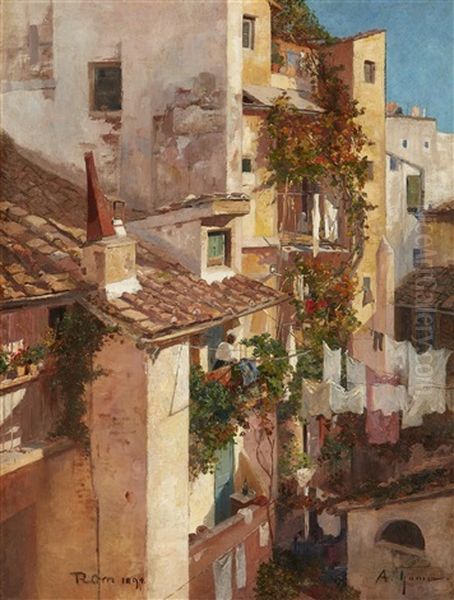 View Of A Courtyard In Rome - view 1
