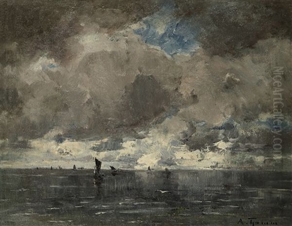 Segelboote Bei Bewolktem Himmel - view 1