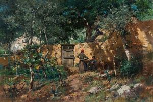 Sommertag Auf Capri (1893) by Adolf Gustav Thamm