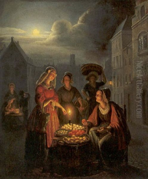 Marktszene Bei Nacht - view 1