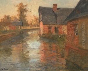 Elveparti, Ved Bredden Av Arques by Frits Thaulow