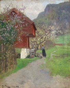 Stabbur I Asker by Frits Thaulow