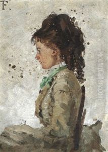 Portrait Of The Painter's First Wife Ingeborg Charlotte Gad (1852-1908) Portrait Of The Painter's First Wife Ingeborg Charlotte Gad (1852-1908)