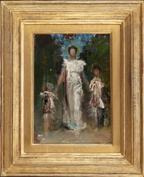 Preliminary Study For "a Virgin," Circa 1891 by Abbott Handerson Thayer